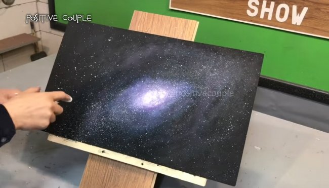 Светящийся алюминиевый стол «Галактика»